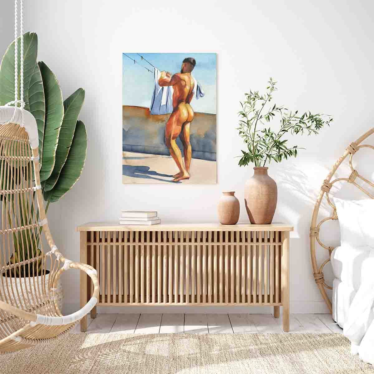 【値下げ】木製パネル アート ゲイアート 男性の力強さを表現 最終値下げ】木製パネル アート ゲイアート 男性の力強さを表現 弱さを